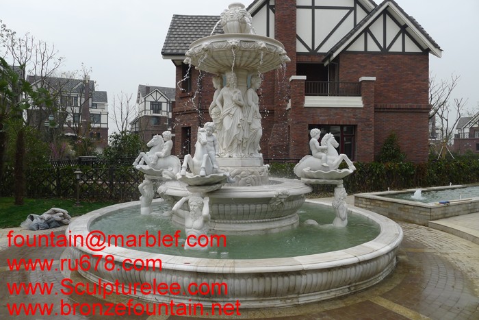 marble statuary fountains ,marble large outdoor fountains ,cast stone fountains