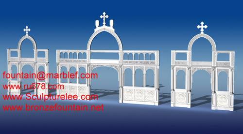 Marble iconostasis,landscaping architecture,luxury real estate