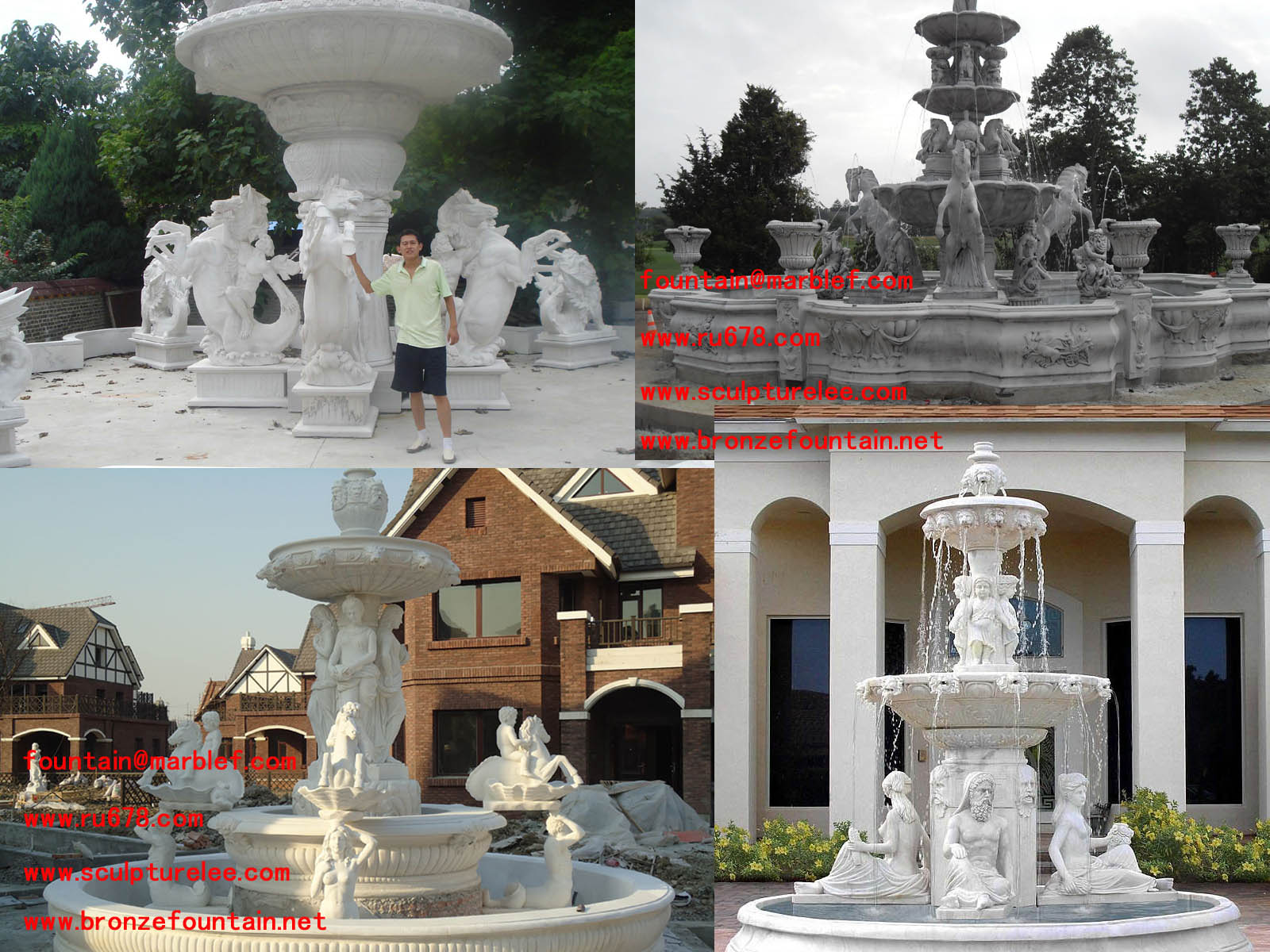 granite fountain,client's factory visitation,granite fountain