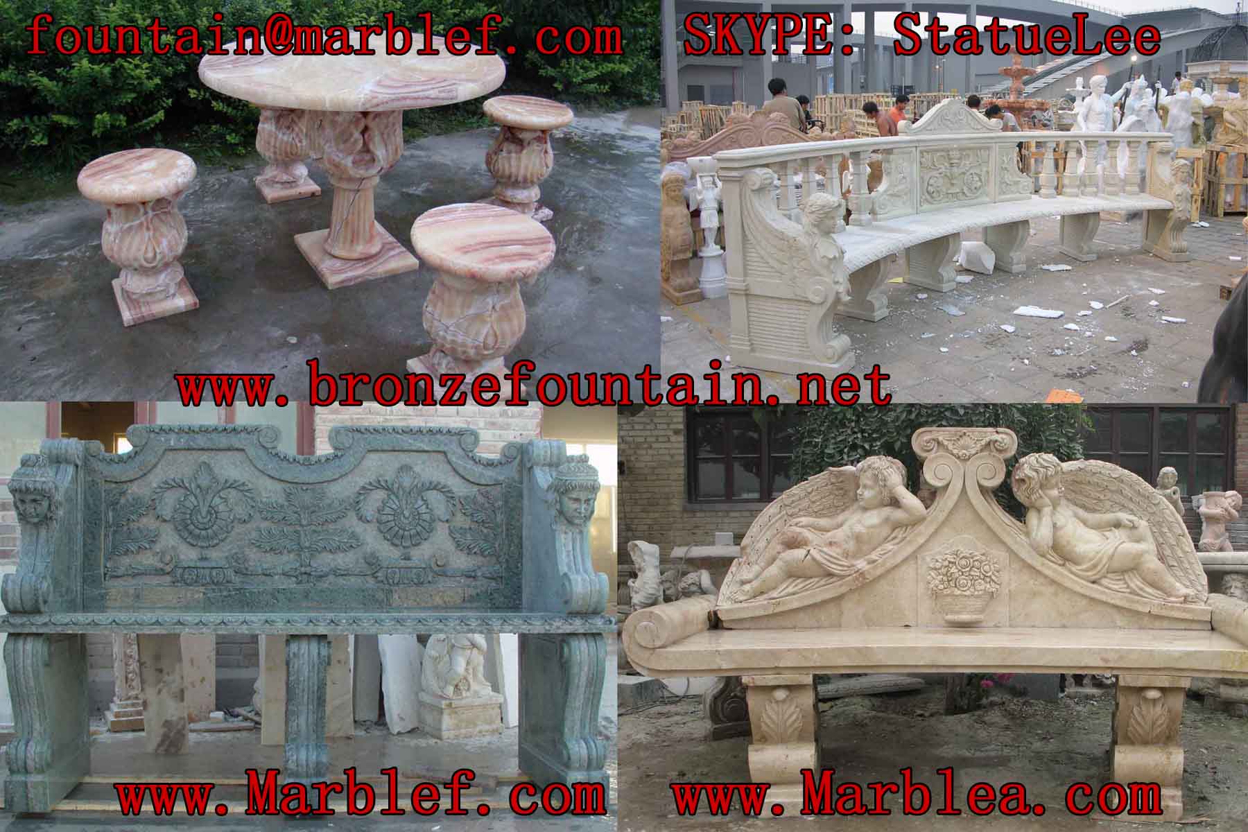 marble bench,marble medallions,marble table