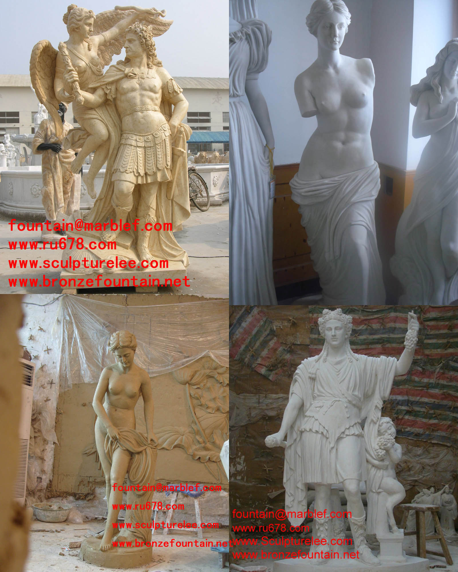 marble balustrade,stone tables,stone busts